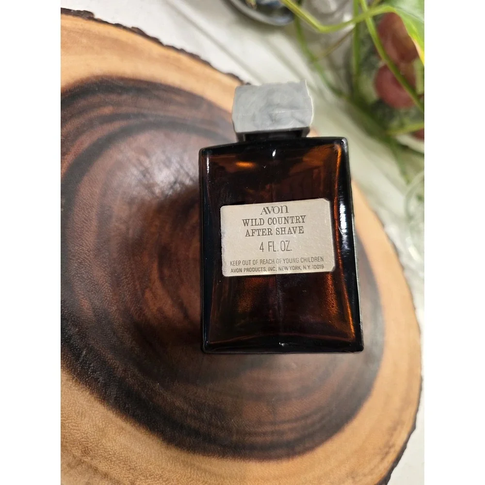 Vintage Avon Log Cabin Homestead Wild Country After Shave EMPTY